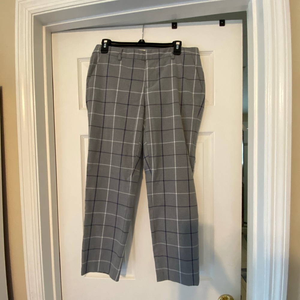 Tommy Hilfiger Plaid Tapered leg dress pants